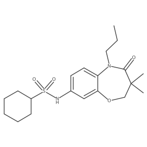 N-(3,3-dimethyl-4-oxo-5-propyl-2,3,4,5-tetrahydrobenzo[b][1,4]oxazepin-8-yl)cyclohexanesulfonamide Structure