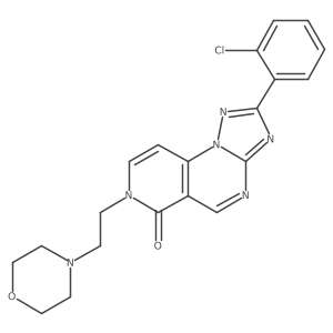 2-(2-chlorophenyl)-7-(2-morpholin-4-ylethyl)pyrido[3,4-e][1,2,4]triazolo[1,5-a]pyrimidin-6(7H)-one结构式