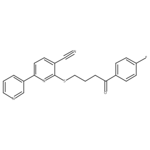 2-[4-(4-Fluorophenyl)-4-oxobutylthio]-6-(3-pyridyl)pyridine-3-carbonitrile结构式