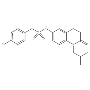 1-(4-chlorophenyl)-N-(1-isobutyl-2-oxo-1,2,3,4-tetrahydroquinolin-6-yl)methanesulfonamide Structure