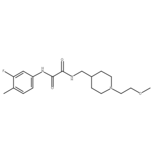 N1-(3-fluoro-4-methylphenyl)-N2-((1-(2-methoxyethyl)piperidin-4-yl)methyl)oxalamide结构式