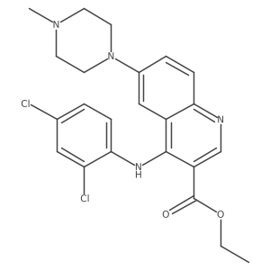 Ethyl 4-[(2,4-dichlorophenyl)amino]-6-(4-methylpiperazin-1-yl)quinoline-3-carboxylate Structure