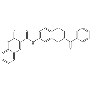 N-(2-benzoyl-1,2,3,4-tetrahydroisoquinolin-7-yl)-2-oxo-2H-chromene-3-carboxamide Structure