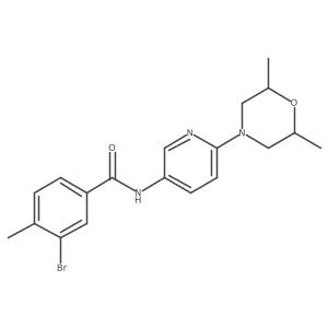rel-3-Bromo-N-[6-[(2R,6S)-2,6-dimethyl-4-morpholinyl]-3-pyridinyl]-4-methylbenzamide Structure