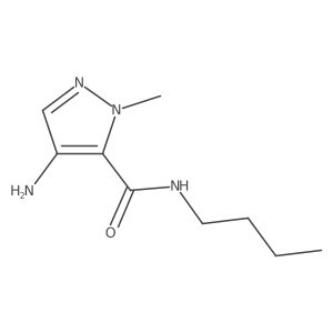 4-amino-N-butyl-1-methyl-1H-pyrazole-5-carboxamide结构式