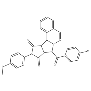 (11S,12R,16S)-11-(4-chlorobenzoyl)-14-(4-methoxyphenyl)-9,10,14-triazatetracyclo[8.6.0.02,7.012,16]hexadeca-2,4,6,8-tetraene-13,15-dione Structure