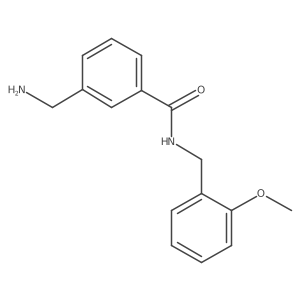 3-(Aminomethyl)-N-[(2-methoxyphenyl)methyl]benzamide Structure