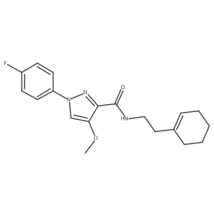 N-[2-(cyclohex-1-en-1-yl)ethyl]-1-(4-fluorophenyl)-4-methoxy-1H-pyrazole-3-carboxamide Structure