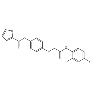 N-(6-((2-((2,4-difluorophenyl)amino)-2-oxoethyl)thio)pyridazin-3-yl)furan-2-carboxamide Structure