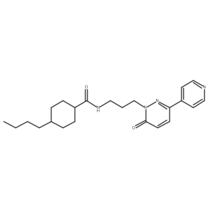 4-butyl-N-(3-(6-oxo-3-(pyridin-4-yl)pyridazin-1(6H)-yl)propyl)cyclohexanecarboxamide结构式