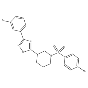 1-[(4-Bromophenyl)sulfonyl]-3-[3-(3-fluorophenyl)-1,2,4-oxadiazol-5-yl]piperidine结构式