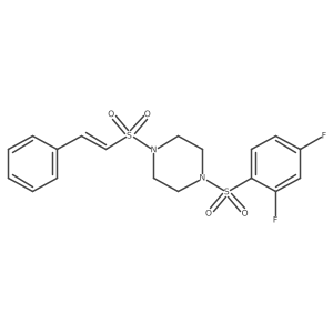 1-(2,4-Difluorobenzenesulfonyl)-4-(2-phenylethenesulfonyl)piperazine结构式