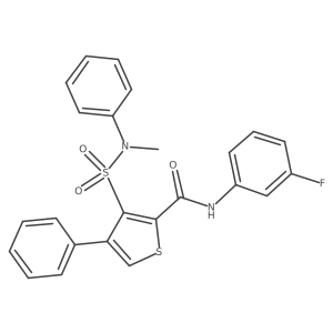 N-(3-fluorophenyl)-3-[methyl(phenyl)sulfamoyl]-4-phenylthiophene-2-carboxamide Structure