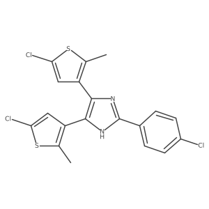 4,5-Bis(5-chloro-2-methylthiophen-3-yl)-2-(4-chlorophenyl)-1H-imidazole Structure