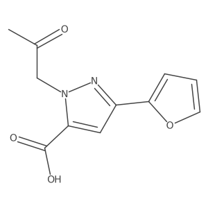 3-(2-Furyl)-1-(2-oxopropyl)-1H-pyrazole-5-carboxylic acid Structure