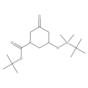 (R)-tert-Butyl 3-((tert-butyldimethylsilyl)oxy)-5-oxopiperidine-1-carboxylate结构式