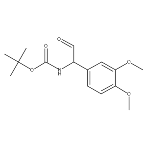 tert-butyl N-[1-(3,4-dimethoxyphenyl)-2-oxoethyl]carbamate结构式