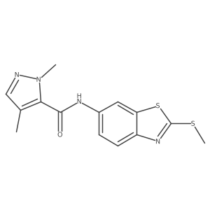1,4-dimethyl-N-(2-(methylthio)benzo[d]thiazol-6-yl)-1H-pyrazole-5-carboxamide Structure