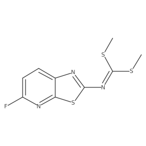 Dimethyl (5-fluorothiazolo[5,4-b]pyridin-2-yl)carbonimidodithioate结构式