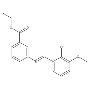 ethyl 3-{[(1E)-(2-hydroxy-3-methoxyphenyl)methylene]amino}benzoate结构式