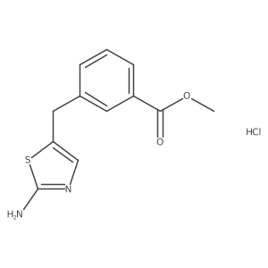 Methyl 3-[(2-amino-1,3-thiazol-5-yl)methyl]benzoate hydrochloride结构式