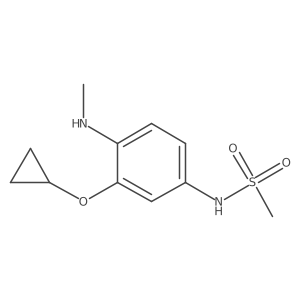 N-(3-Cyclopropoxy-4-(methylamino)phenyl)methanesulfonamide结构式