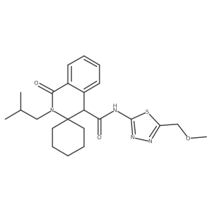 2'-isobutyl-N-(5-(methoxymethyl)-1,3,4-thiadiazol-2-yl)-1'-oxo-2',4'-dihydro-1'H-spiro[cyclohexane-1,3'-isoquinoline]-4'-carboxamide Structure