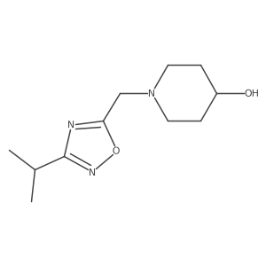 1-((3-Isopropyl-1,2,4-oxadiazol-5-yl)methyl)piperidin-4-ol结构式