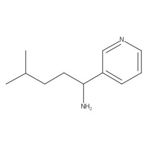 4-Methyl-1-(pyridin-3-YL)pentan-1-amine Structure