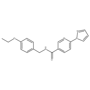 N-(4-ethoxybenzyl)-6-(1H-pyrazol-1-yl)nicotinamide Structure