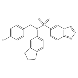 N-(2H-1,3-benzodioxol-5-yl)-N-[(4-chlorophenyl)methyl]-[1,2,4]triazolo[4,3-a]pyridine-6-sulfonamide Structure