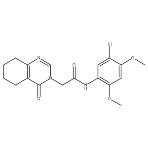 N-(5-chloro-2,4-dimethoxyphenyl)-2-(4-oxo-5,6,7,8-tetrahydroquinazolin-3(4H)-yl)acetamide结构式