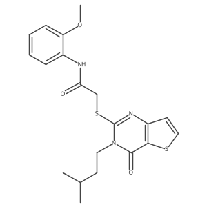 N-(2-methoxyphenyl)-2-{[3-(3-methylbutyl)-4-oxo-3,4-dihydrothieno[3,2-d]pyrimidin-2-yl]sulfanyl}acetamide Structure