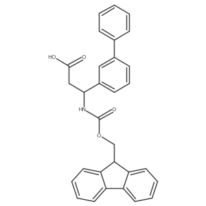 (S)-3-((((9H-Fluoren-9-yl)methoxy)carbonyl)amino)-3-([1,1'-biphenyl]-3-yl)propanoic acid结构式