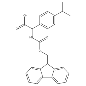 (S)-2-((((9H-Fluoren-9-yl)methoxy)carbonyl)amino)-2-(4-isopropylphenyl)acetic acid Structure