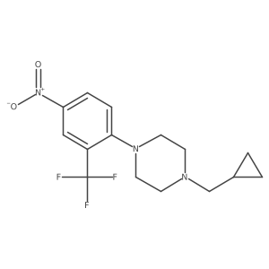 1-(Cyclopropylmethyl)-4-[4-nitro-2-(trifluoromethyl)phenyl]piperazine Structure