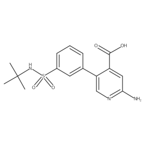 2-Amino-5-(3-t-butylsulfamoylphenyl)isonicotinic acid Structure