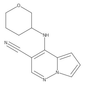 4-(tetrahydro-2H-pyran-3-ylamino)pyrrolo[1,2-b]pyridazine-3-carbonitrile Structure
