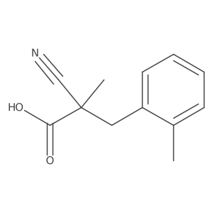 2-Cyano-2-methyl-3-(2-methylphenyl)propanoic acid Structure