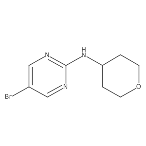 5-Bromo-N-(tetrahydro-2H-pyran-4-yl)pyrimidin-2-amine Structure