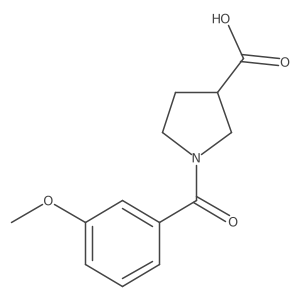 1-(3-Methoxybenzoyl)pyrrolidine-3-carboxylic acid结构式