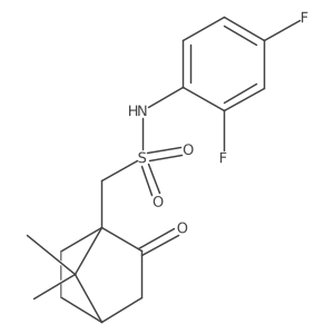 1-((((2,4-Difluorophenyl)amino)sulfonyl)methyl)-7,7-dimethylbicyclo[2.2.1]heptan-2-one Structure