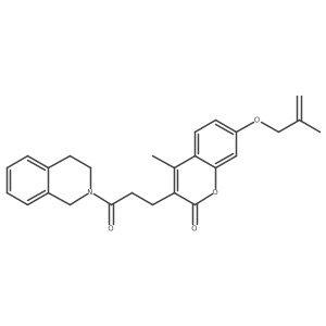 3-{3-[3,4-dihydro-2(1H)-isoquinolinyl]-3-oxopropyl}-4-methyl-7-[(2-methylallyl)oxy]-2H-chromen-2-one Structure