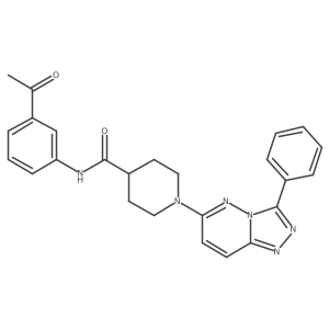 N-(3-acetylphenyl)-1-(3-phenyl[1,2,4]triazolo[4,3-b]pyridazin-6-yl)piperidine-4-carboxamide结构式