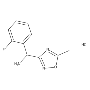 (2-Fluorophenyl)(5-methyl-1,2,4-oxadiazol-3-yl)methanamine hydrochloride Structure