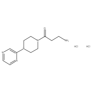 3-Amino-1-[4-(pyrazin-2-yl)piperazin-1-yl]propan-1-one dihydrochloride Structure