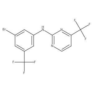 N-[3-bromo-5-(trifluoromethyl)phenyl]-4-(trifluoromethyl)pyrimidin-2-amine结构式