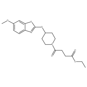 Ethyl 4-(4-((6-methoxybenzo[d]thiazol-2-yl)oxy)piperidin-1-yl)-4-oxobutanoate Structure