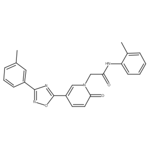 N-(2-methylphenyl)-2-{5-[3-(3-methylphenyl)-1,2,4-oxadiazol-5-yl]-2-oxopyridin-1(2H)-yl}acetamide结构式