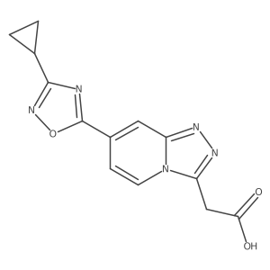 2-[7-(3-Cyclopropyl-1,2,4-oxadiazol-5-yl)[1,2,4]triazolo[4,3-a]pyridin-3-yl]acetic acid结构式